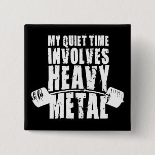 "Weight lifting" Motivation - Heavy Metal 15 Cm Square Badge