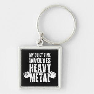 "Weight lifting" Motivation - Heavy Metal Key Ring