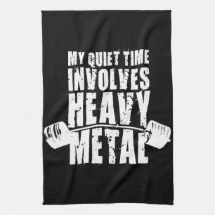 "Weight lifting" Motivation - Heavy Metal Tea Towel