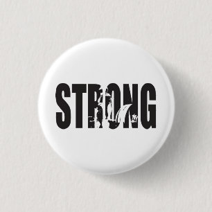 Weight Lifting Motivation - STRONG 3 Cm Round Badge