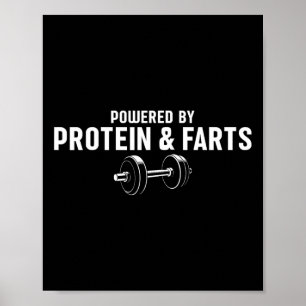 Weight Lifting Powered By Protein And Farts  Poster
