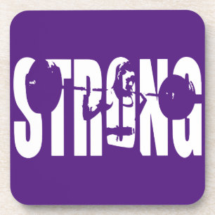 "Weight Lifting" Women's Motivation -  STRONG Coaster