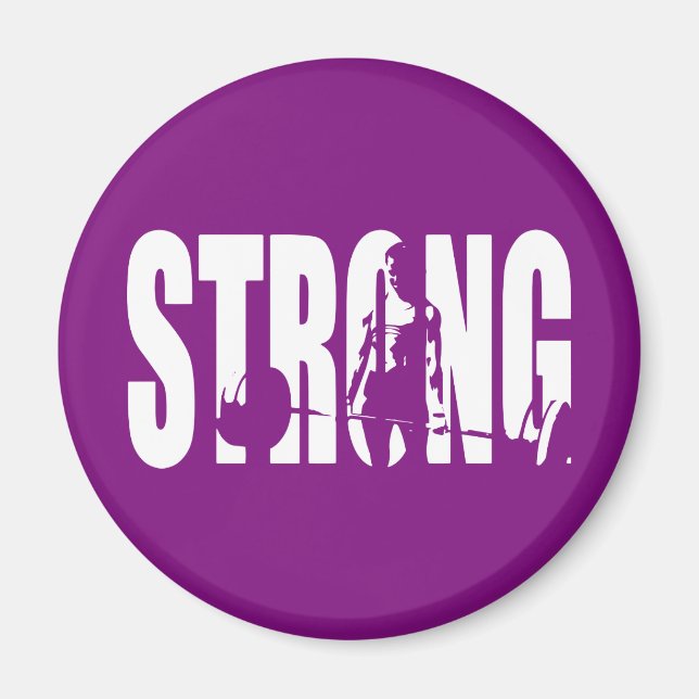 "Weight Lifting" Women's Motivation -  STRONG Magnet (Front)