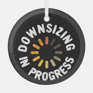 Weight Loss Action Plan Downsizing in Progress Glass Tree Decoration