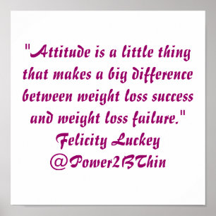 Weight Loss Attitude Poster