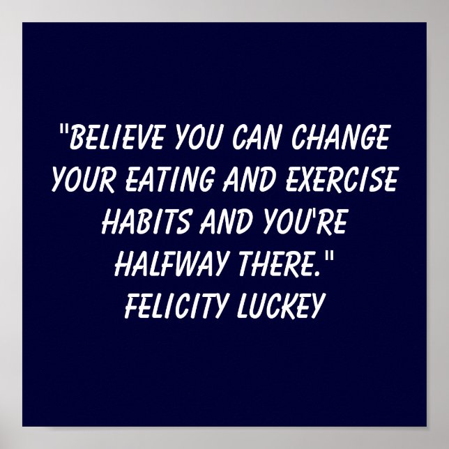 Weight Loss Beliefs 5 Poster (Front)