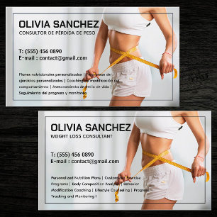 Weight Loss Bilingual Spanish Business Card