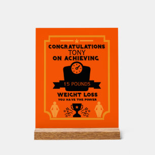 Weight Loss Congratulation Acrylic Sign