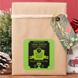 Weight Loss Congratulation Square Sticker