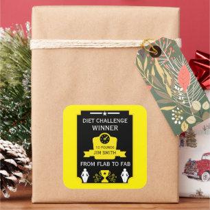 Weight Loss Congratulation Square Sticker