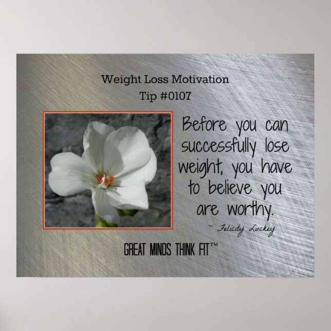 Weight Loss Motivation Poster Tip #0107 (Front)