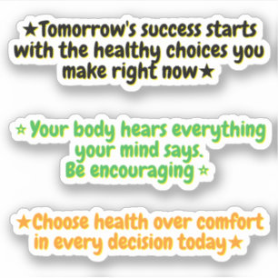 Weight Loss Motivation Quotes Positive Stickers