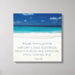 Weight Loss Motivational Canvas: Beach 10 Canvas Print
