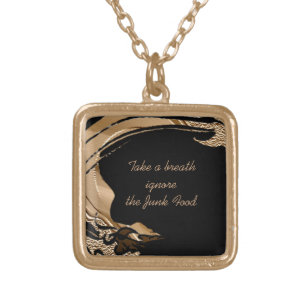 Weight Loss Motivational Locket Gold Plated Necklace
