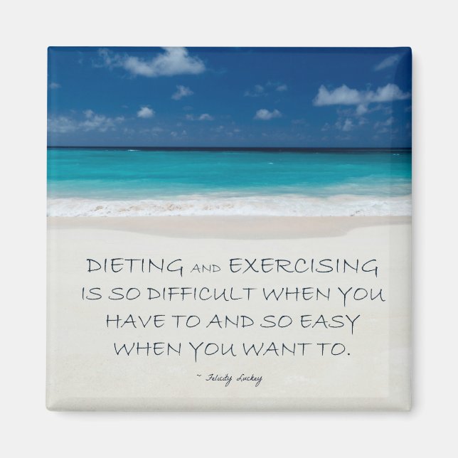 Weight Loss Motivational Magnet: Beach 04 Magnet (Front)