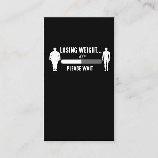 Weight Loss Overweight Fitness Diet Motivation Business Card (Front)