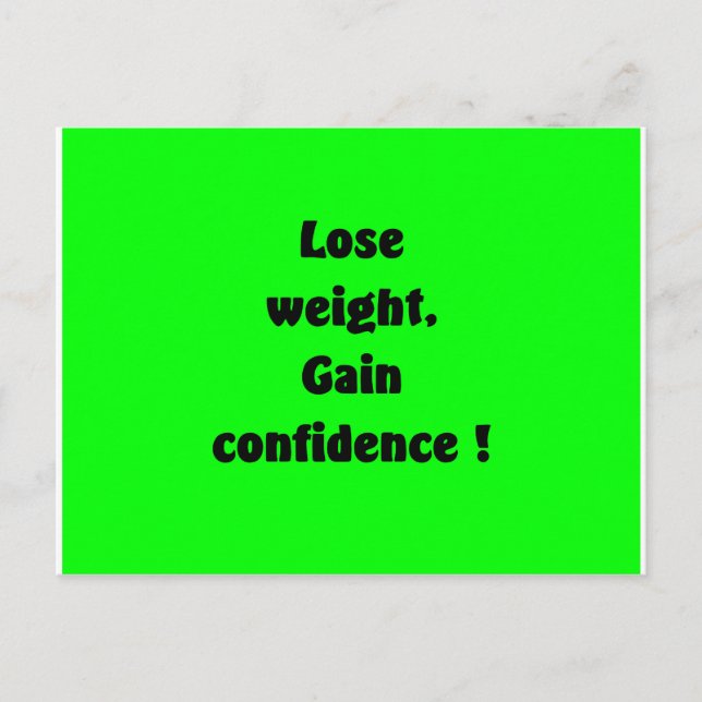 Weight loss postcard (Front)