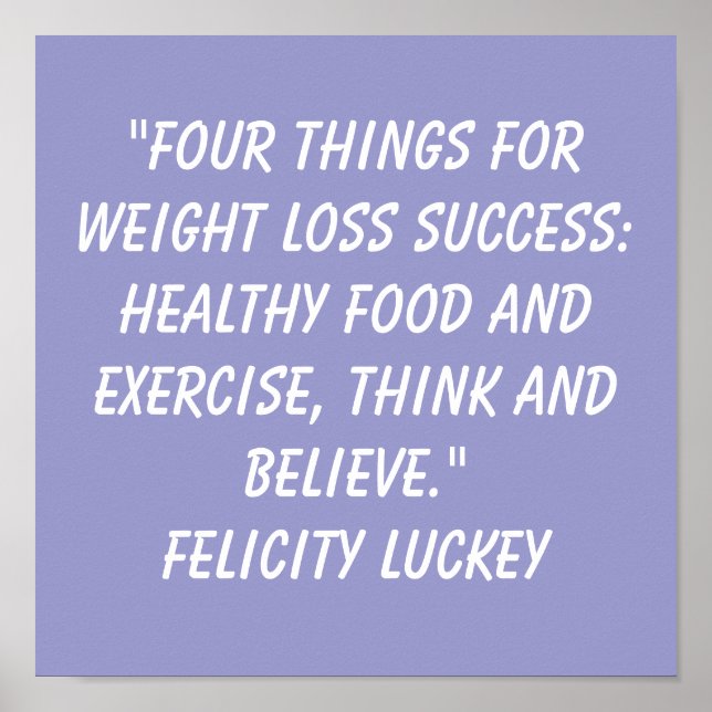 Weight Loss Quotes Poster (Front)