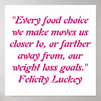 Weight Loss Quotes Poster