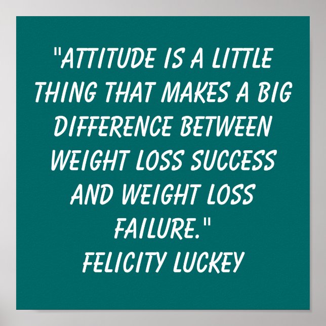 Weight Loss Quotes Poster (Front)