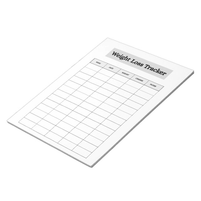 Weight Loss Tracker  Notepad (Angled)