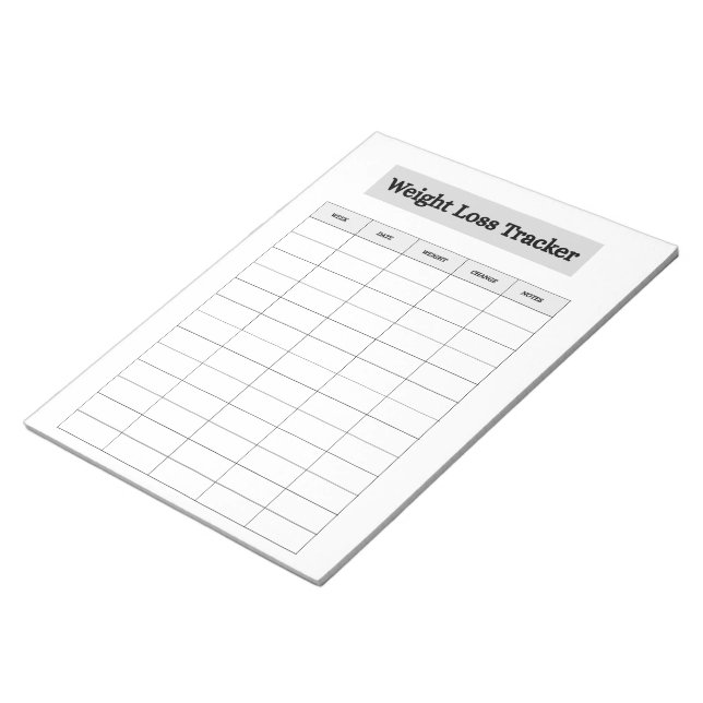 Weight Loss Tracker  Notepad (Angled)