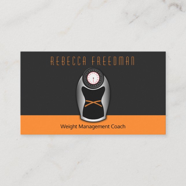 Weight Management Coach Dietician Nutritionist Business Card (Front)