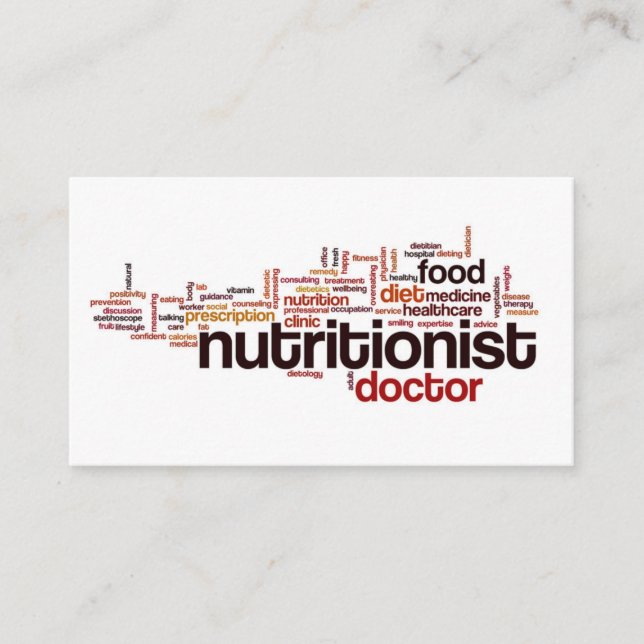 Weight Nutritionist Food Diet Dietologist Business Card (Front)
