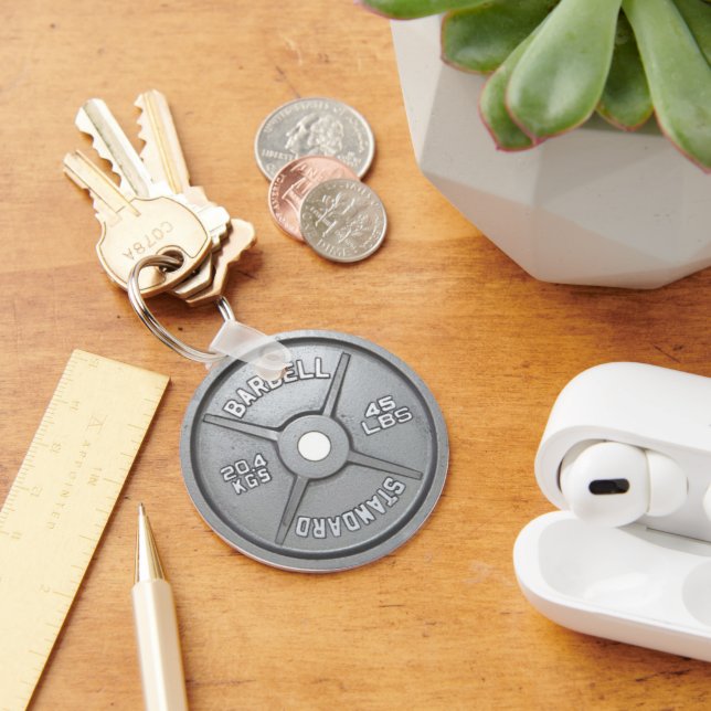 Weight Plate Keychain 20KG 45LB Zazzle