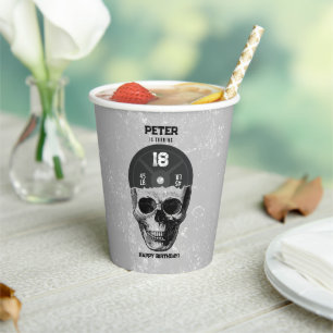 Weight Plate Skull Training Bodybuilding Birthday Paper Cups