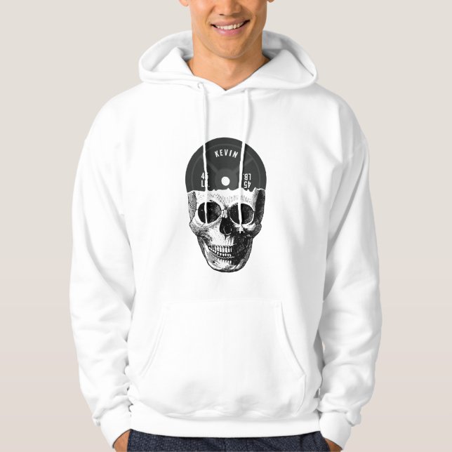 Weight Plate Skull Training Fitness Bodybuilding  Hoodie (Front)