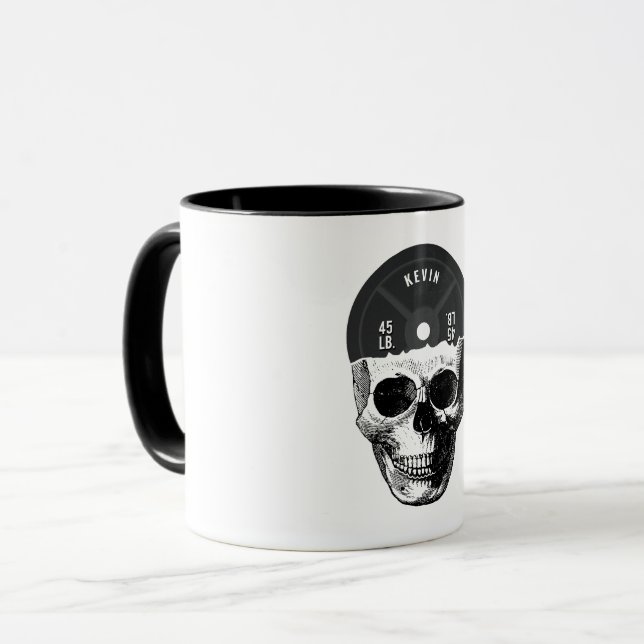 Weight Plate Skull Training Fitness Bodybuilding  Mug (Front Left)