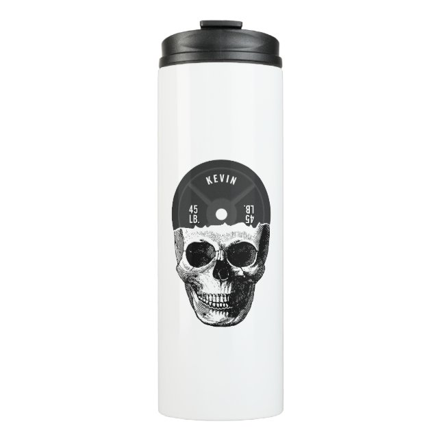 Weight Plate Skull Training Fitness Bodybuilding  Thermal Tumbler (Front)