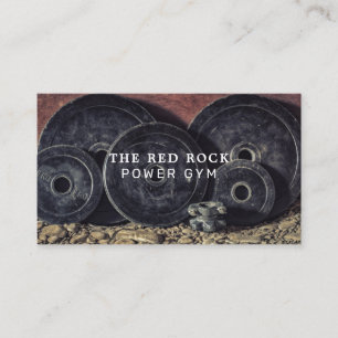 Weight Plates, Personal trainer, Gym Instructor Business Card
