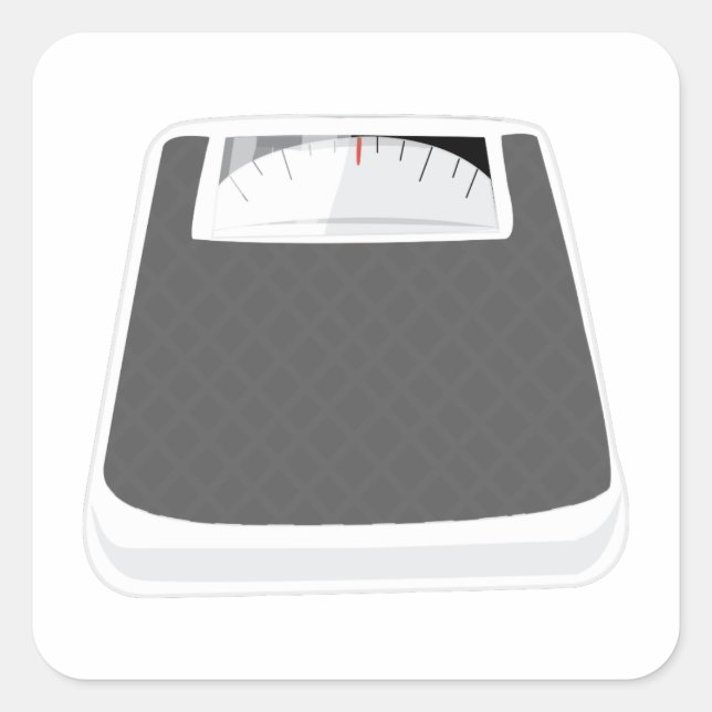 Weight Scale Square Sticker (Front)