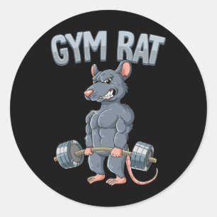 Weight Training Deadlift Gym Rat Classic Round Sticker