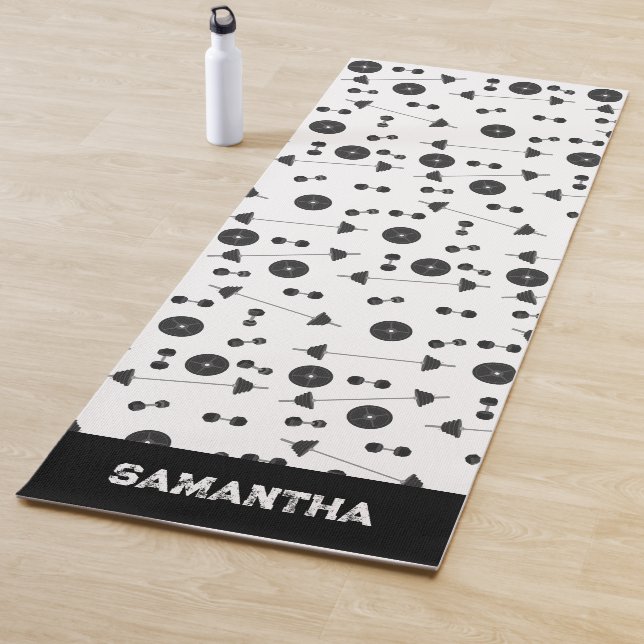Weight Training Fitness Dumbbell Bodybuilding Name Yoga Mat (In Situ)