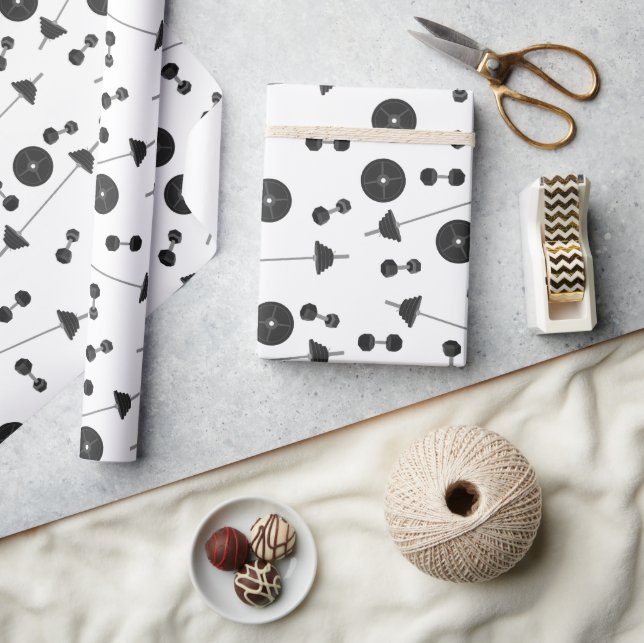 Weight Training Fitness Dumbbell Bodybuilding Wrapping Paper (Crafts)