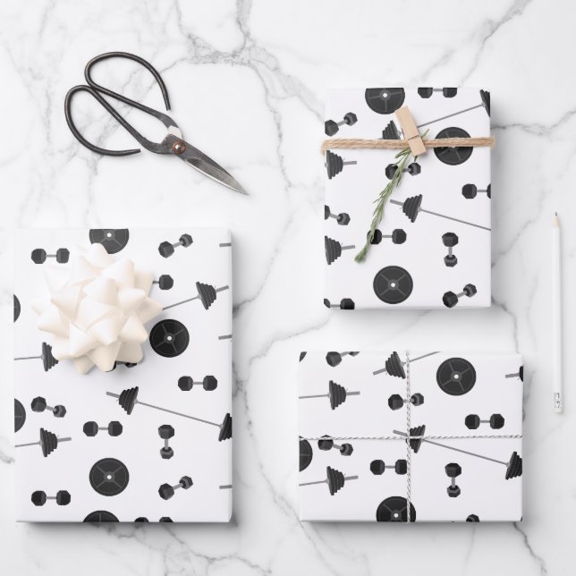 Weight Training Fitness Dumbbell Bodybuilding Wrapping Paper Sheet (Front)