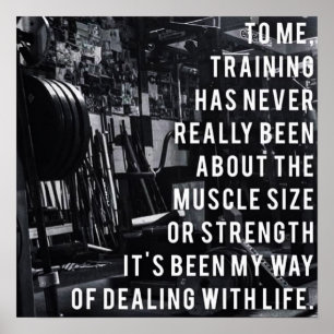 Weight Training Inspirational Words Poster