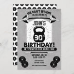 Weight Workout Fitness Crossfit 30th Birthday Invitation<br><div class="desc">Weight Workout Fitness Crossfit Birthday Invitation</div>