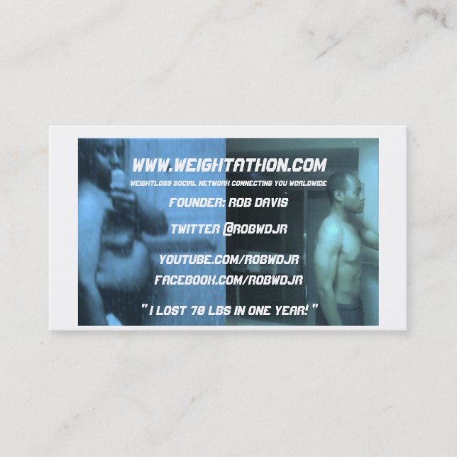 Weightathon Founder's Business Card (Front)