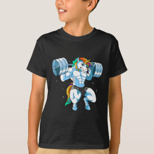 Weightlifing Barbell - Funny Unicorn Weightlifter T-Shirt