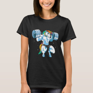 Weightlifing Barbell - Funny Unicorn Weightlifter T-Shirt
