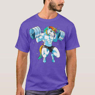 Weightlifing Barbell Funny Unicorn Weightlifter T-Shirt
