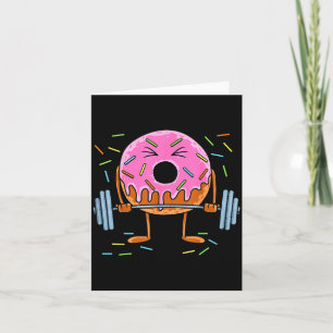 Weightlifing - Funny Fitness Workout Gym Donut Lov Card