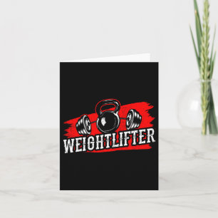 Weightlifter Lifting Workout Gym Lift Weightliftin Card