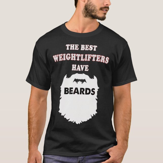 Weightlifter Powerlifting Gym Fitness Beards Men F T-Shirt (Front)