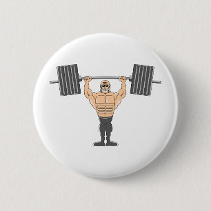 Weightlifting 6 Cm Round Badge