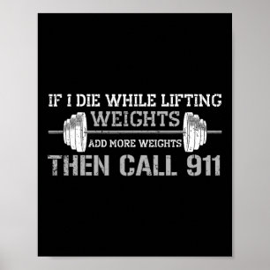 Weightlifting Apparel Funny Bodybuilding Workout Poster